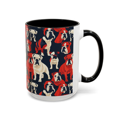 Bulldoggy Bliss Chomper Accent Coffee Mug