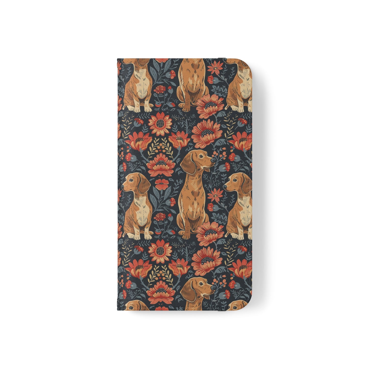 Floral Pawsome Dachsund Delight Flip Cases