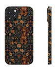 Dapper Dachshund Embroidery Elegance Slim Phone Cases