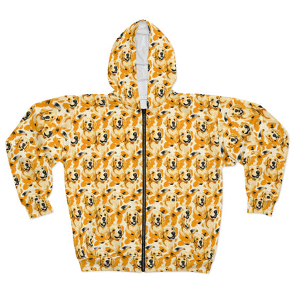 Golden Glitz 'n Glamour Woofwear Unisex Zip Hoodie