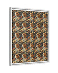 Beagle Blossoms Matte Canvas, Framed