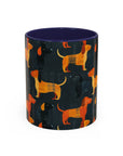 Dapper Dachshund Noir Glow Accent Coffee Mug