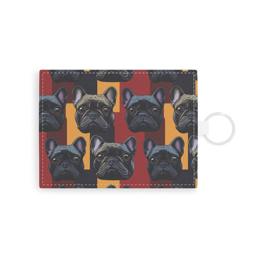 Chic Canine Checkmate - Frenchie Edition Leather Card Holder