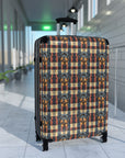 Pawsome Rottweiler Royalty Plaid Suitcase