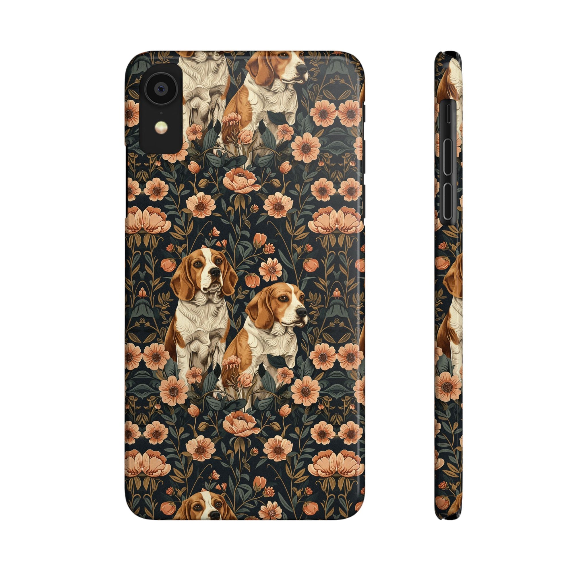 Beagle Blossom Bonanza Slim Phone Cases