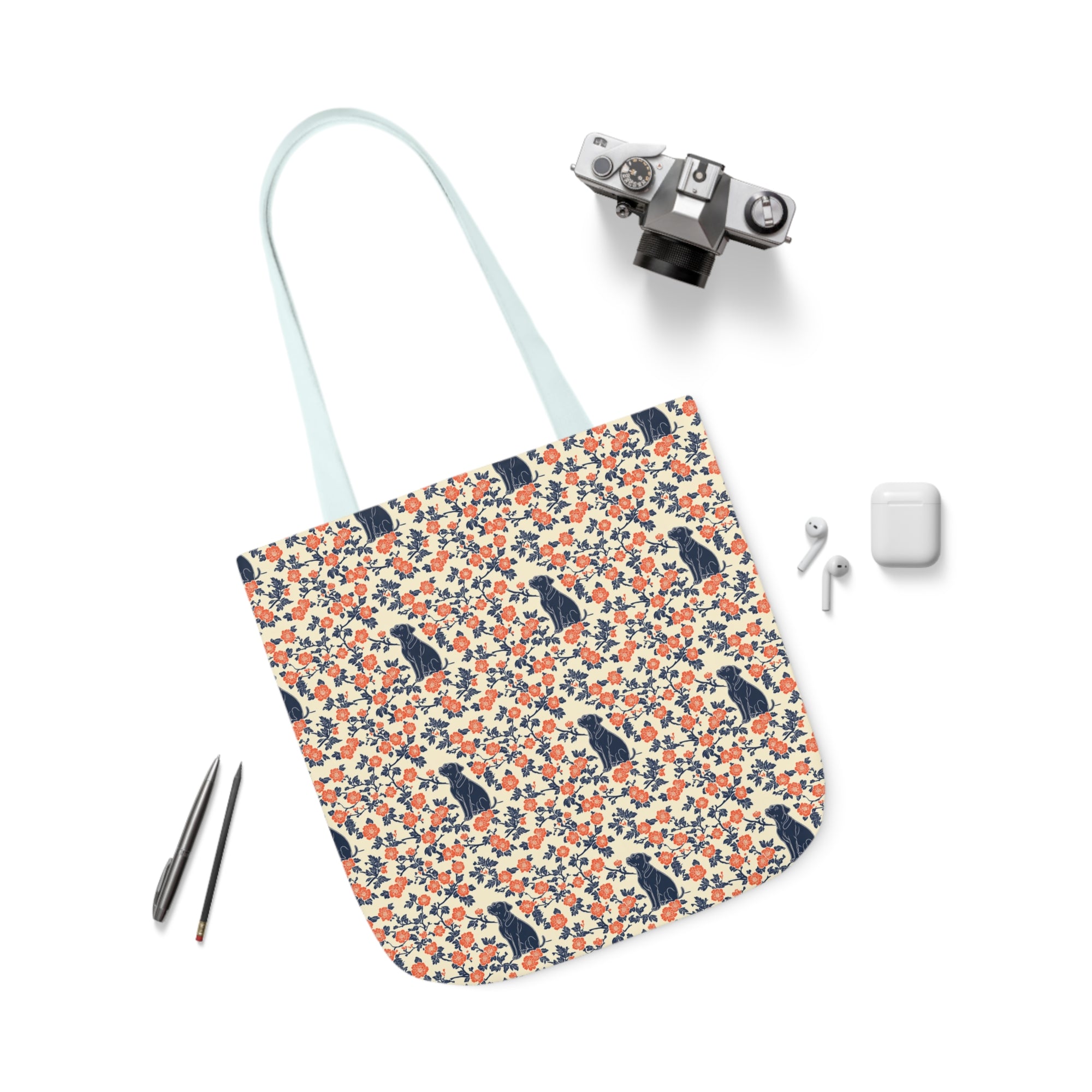 Bloomiful Lab Bouquet Canvas Tote Bag