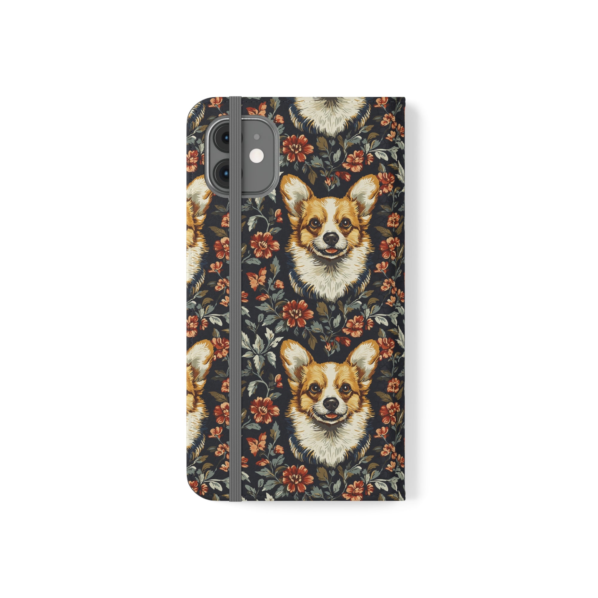 Floofy Corgi Blossom Blast Flip Cases