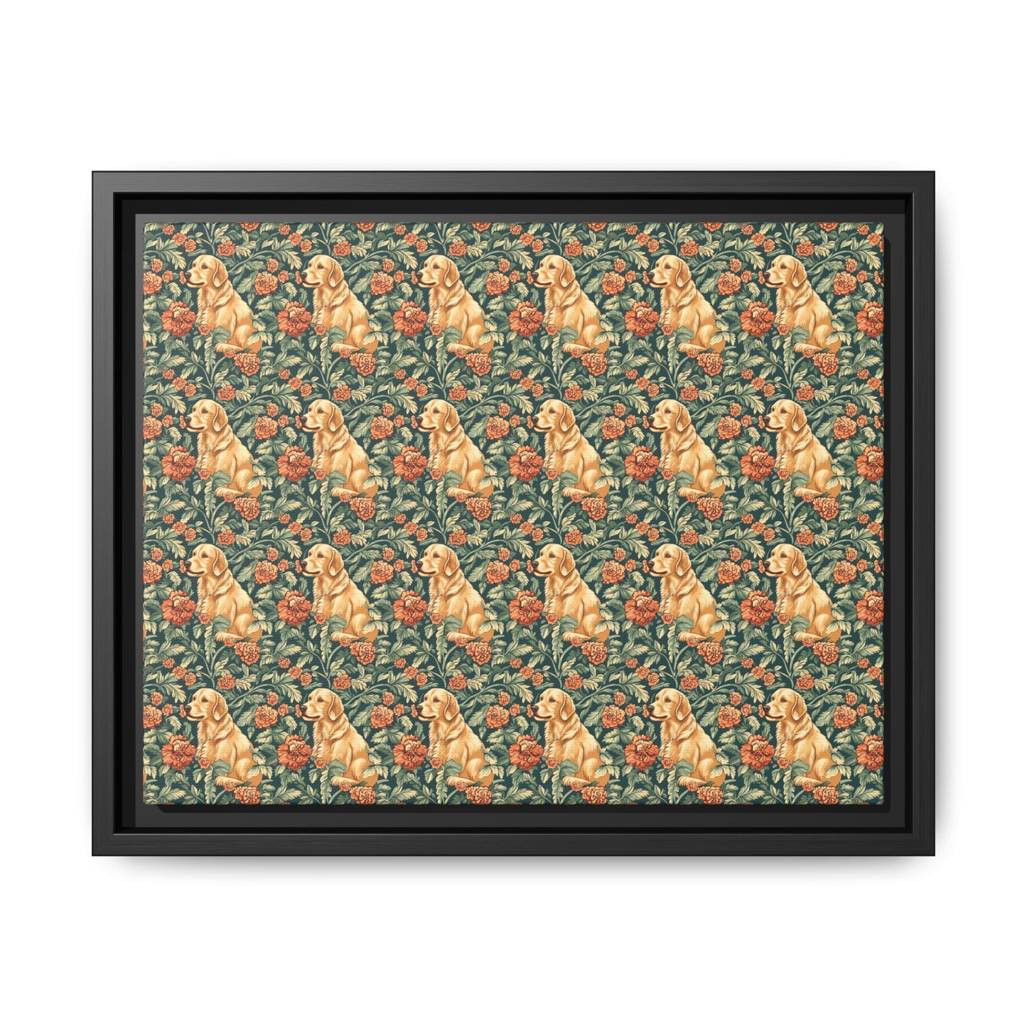 Blooming Goldie Glam Matte Canvas, Framed