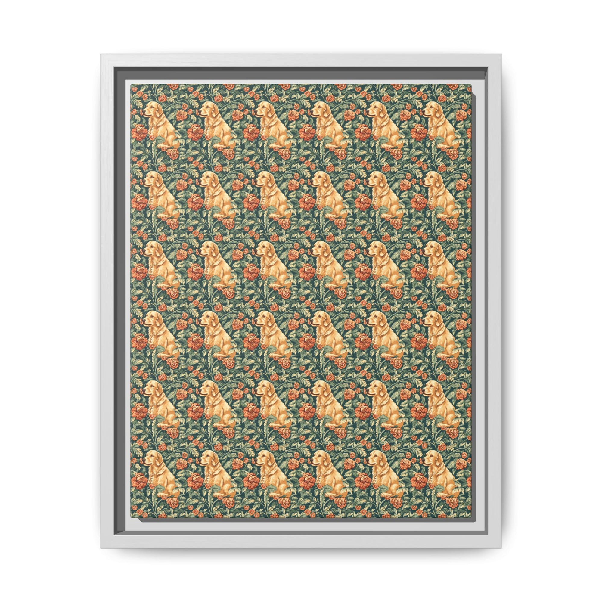 Blooming Goldie Glam Matte Canvas, Framed