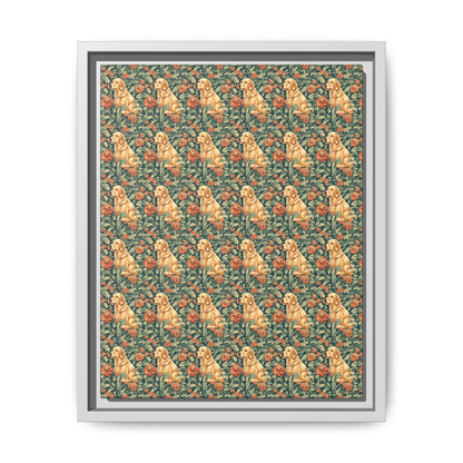 Blooming Goldie Glam Matte Canvas, Framed