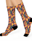 Impressionistic German Shepherds Cushioned Crew Socks