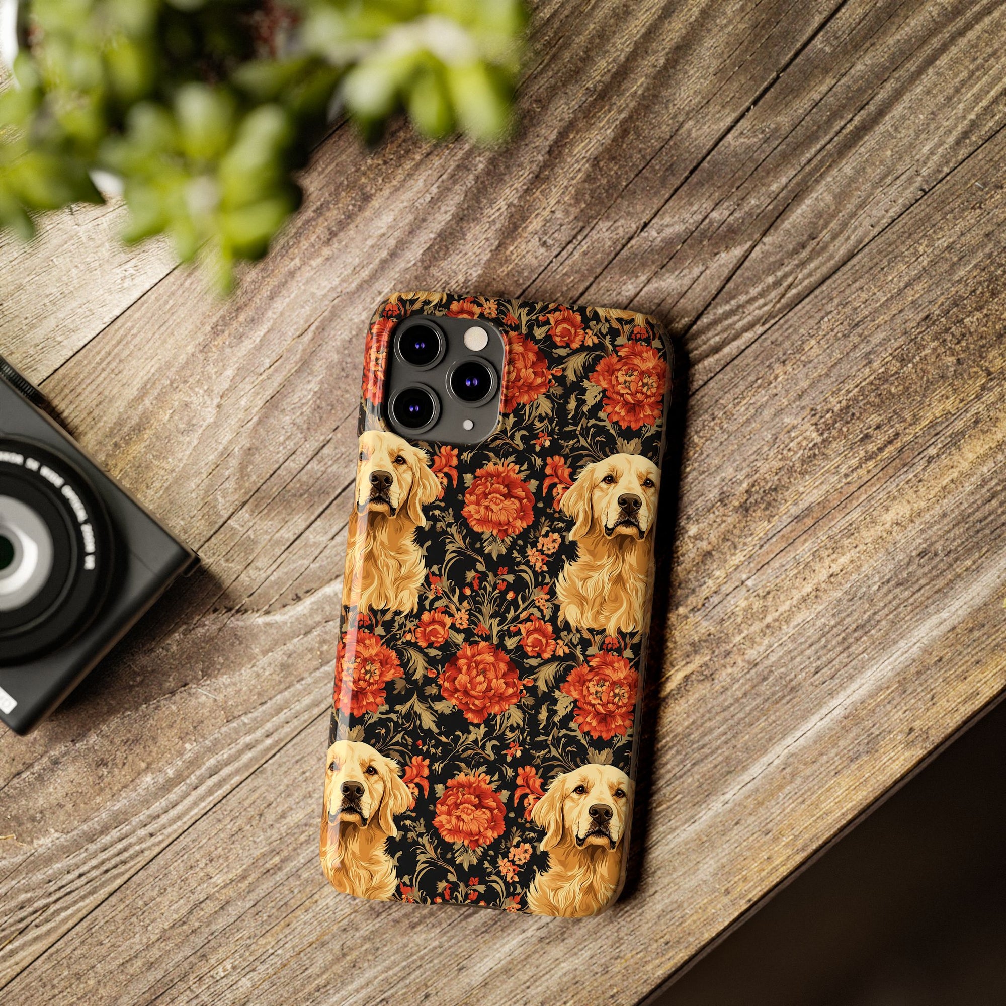 Golden Pawsatronic Tapestry Slim Phone Cases