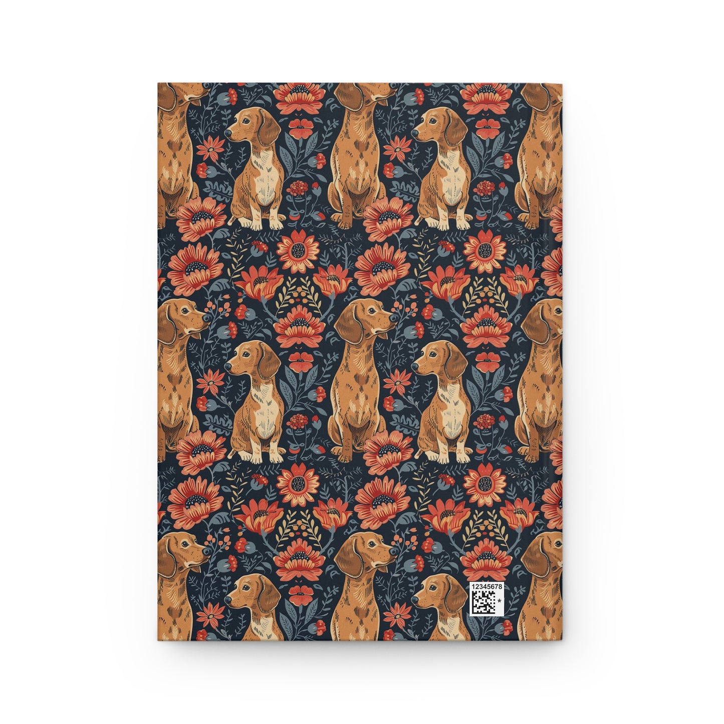 Floral Pawsome Dachsund Delight Hardcover Journal Matte