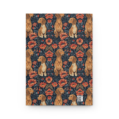 Floral Pawsome Dachsund Delight Hardcover Journal Matte