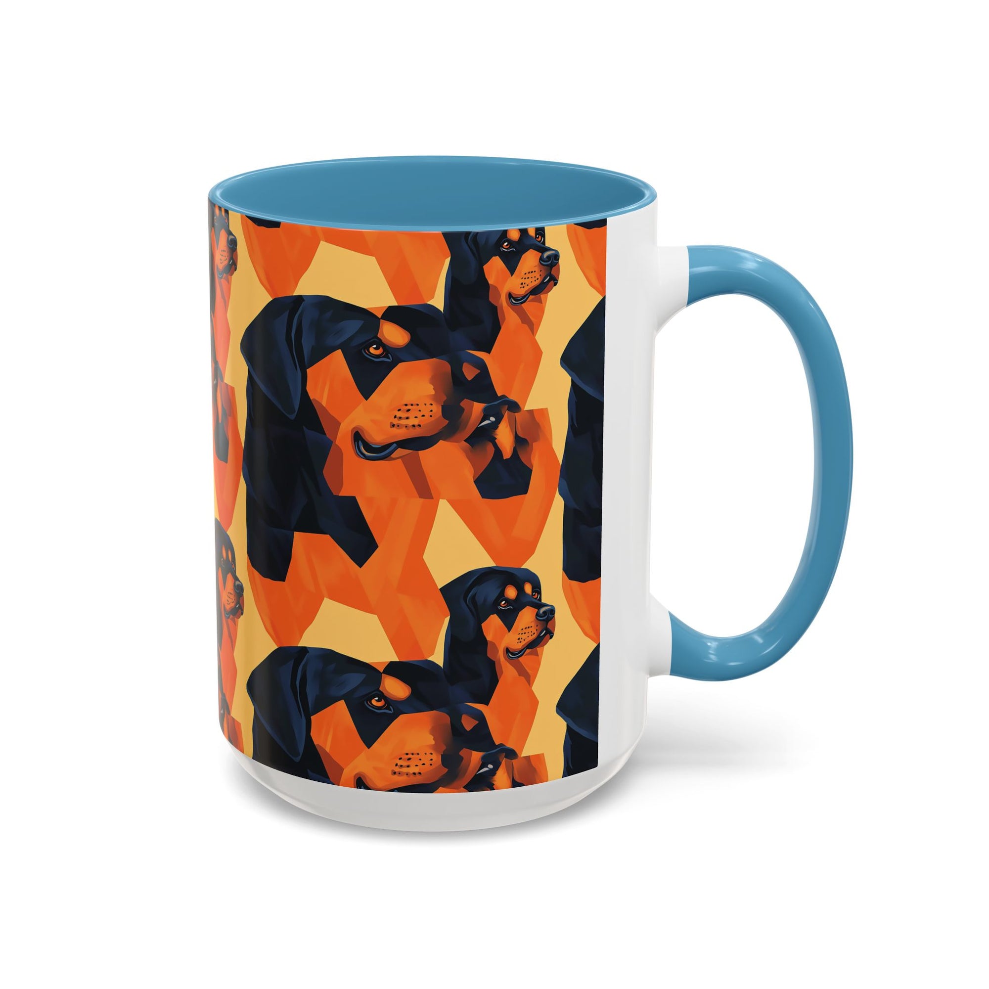 Rottweiler Chic Pawsitivity Accent Coffee Mug