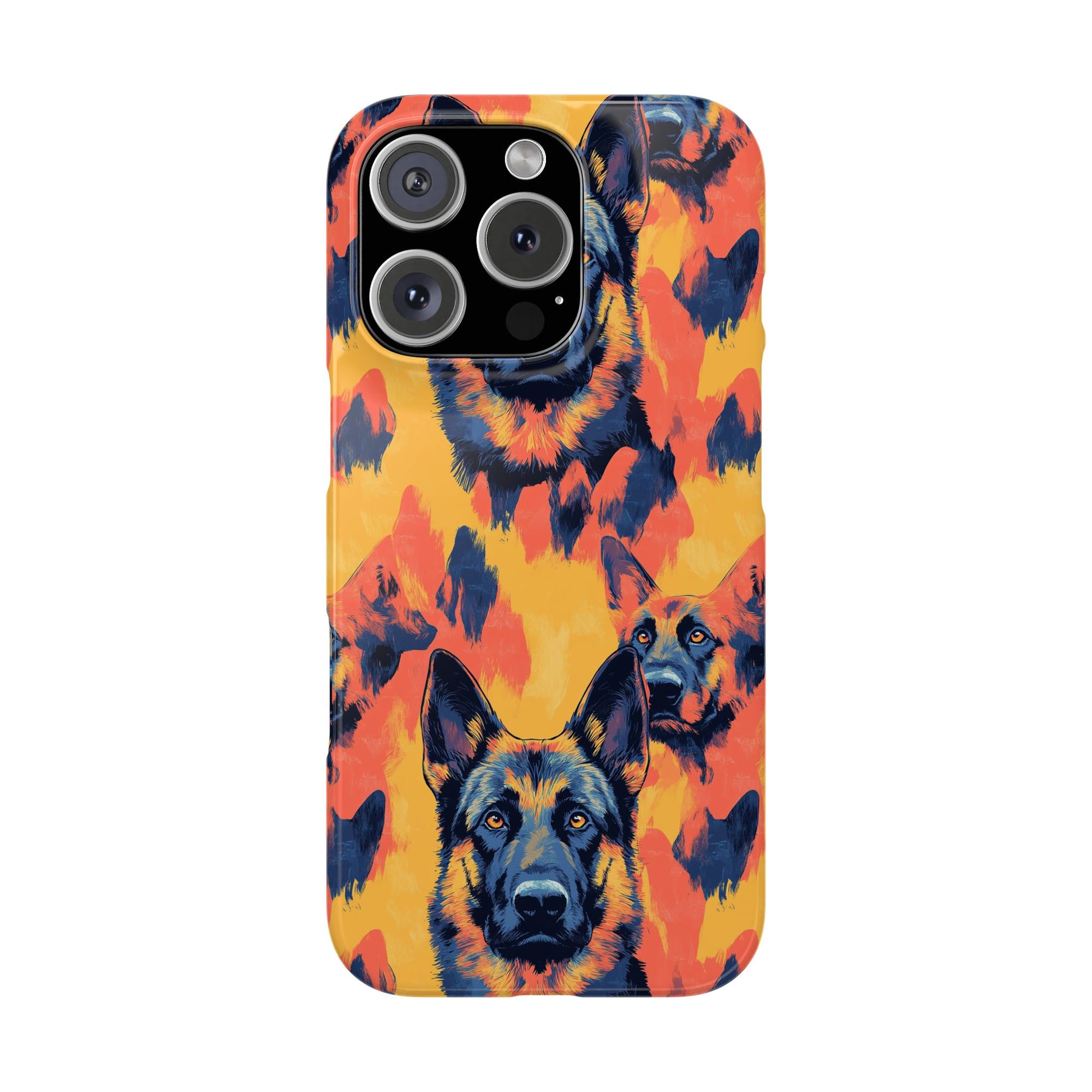 Impressionistic German Shepherds Slim Phone Cases