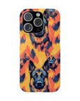 Impressionistic German Shepherds Slim Phone Cases