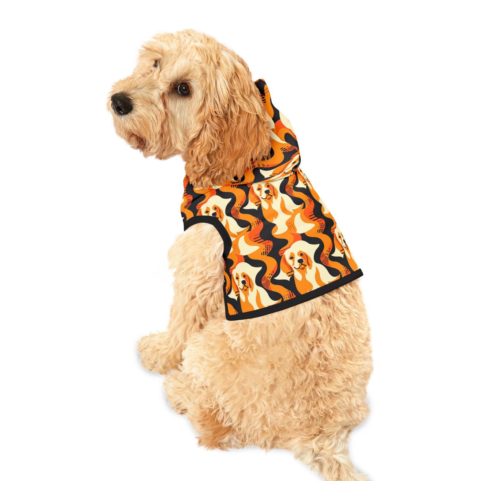 Golden Woof Abstract Glamour Pet Hoodie