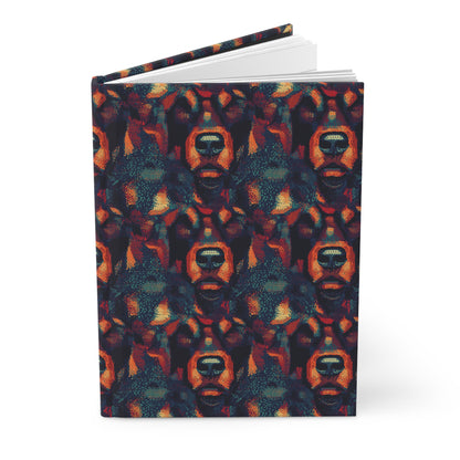 Rustic Rottie Charm Hardcover Journal Matte