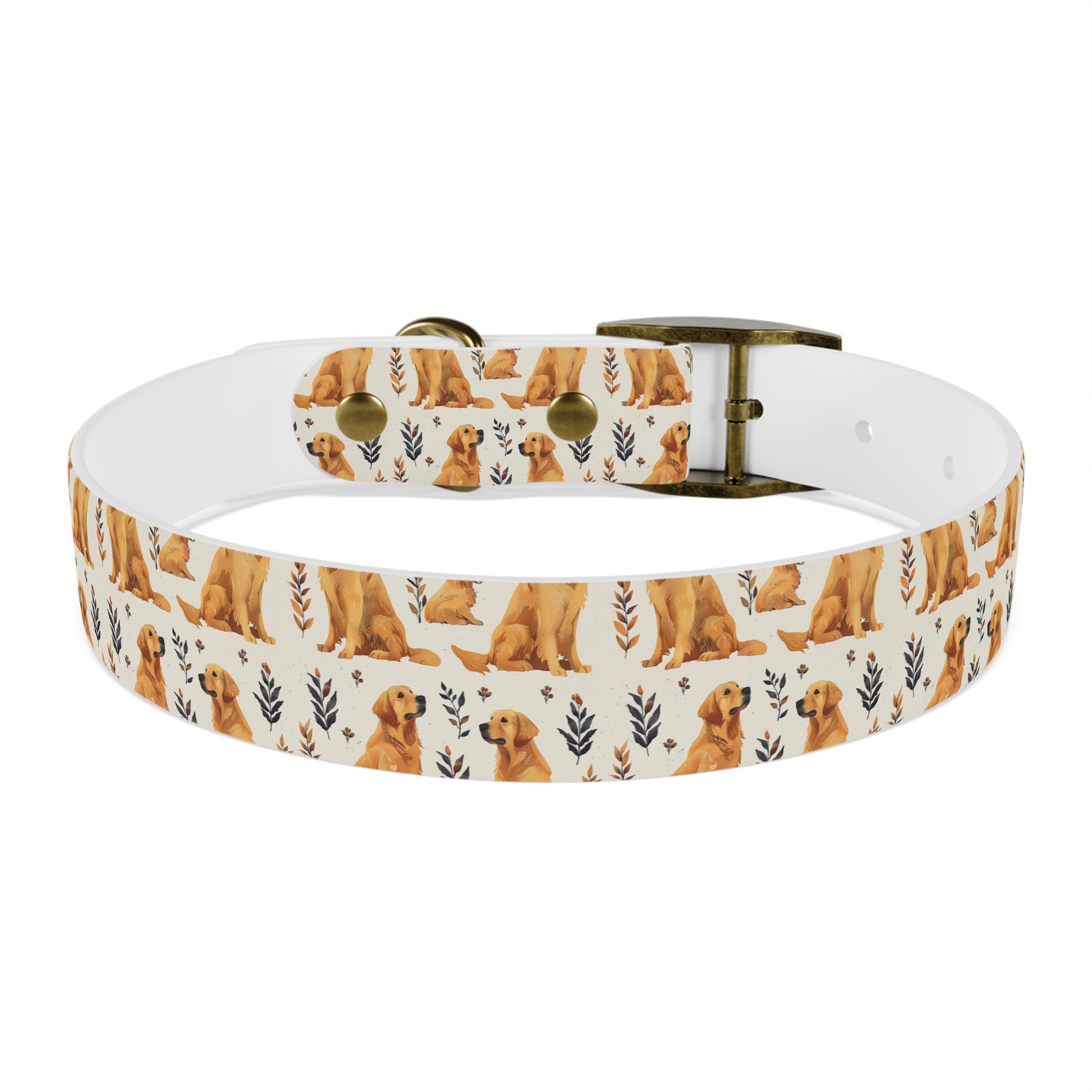 Golden Glamour Paws - Luxe Licks for Regal Retrievers Dog Collar