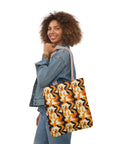 Golden Woof Abstract Glamour Canvas Tote Bag