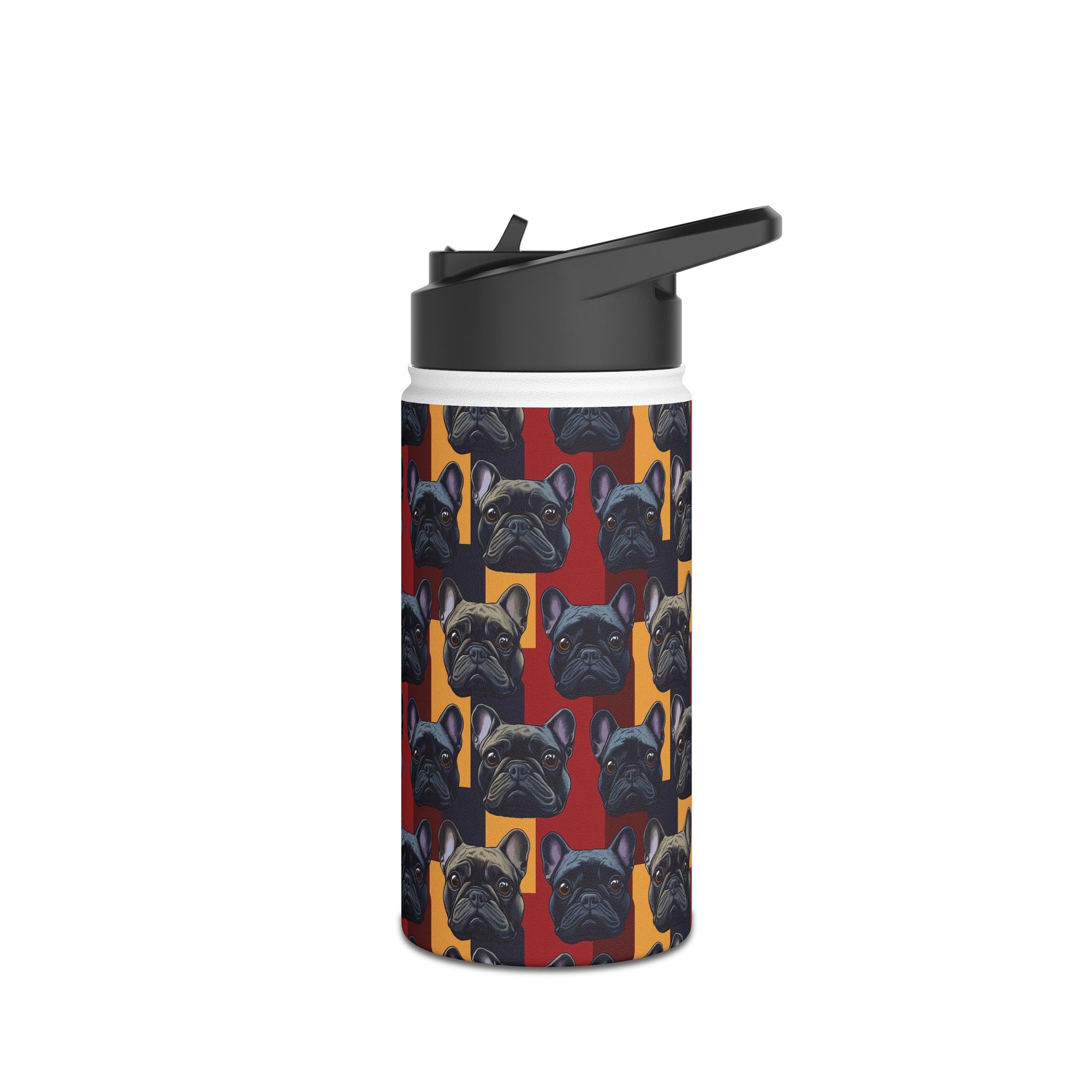 Chic Canine Checkmate - Frenchie Edition Stainless Steel Water Bottle