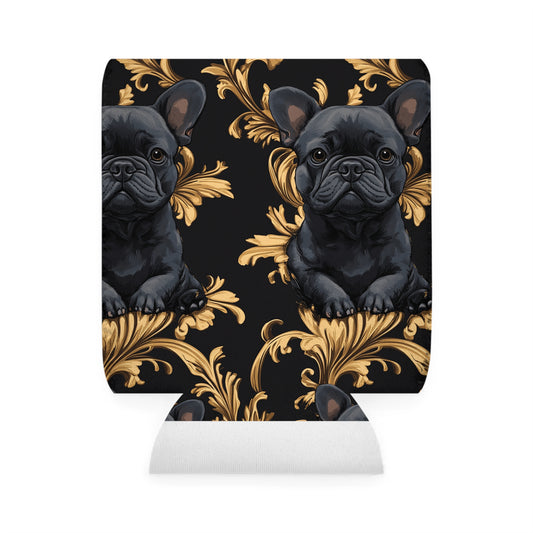 Regal Frenchie Noir Elegance Can Cooler Sleeve