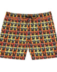 Whimsical Warhol Labrador Men's Mid-Length Swim Shorts