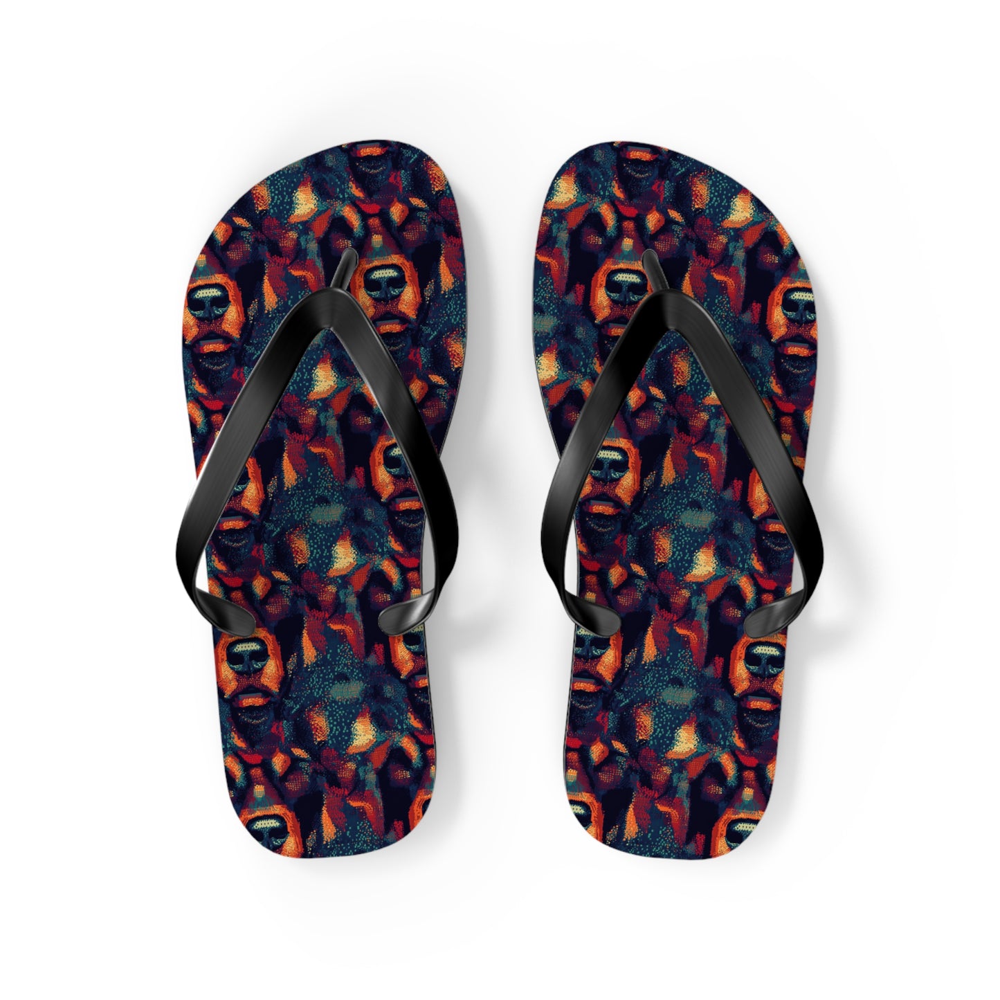 Rustic Rottie Charm Flip Flops