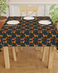 Dapper Dachshund Noir Glow Tablecloth