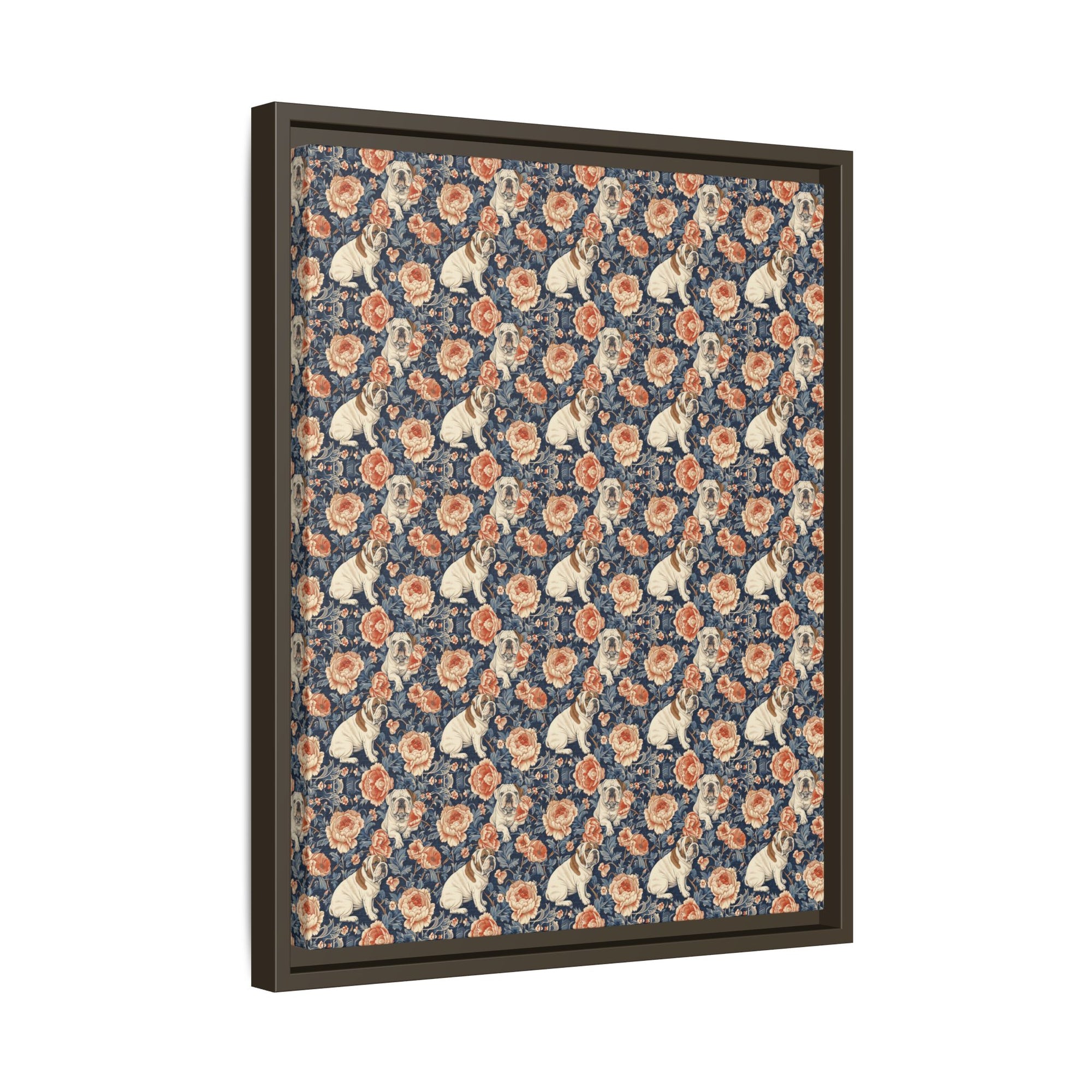 Blooming Bulldog Beauty Matte Canvas, Framed