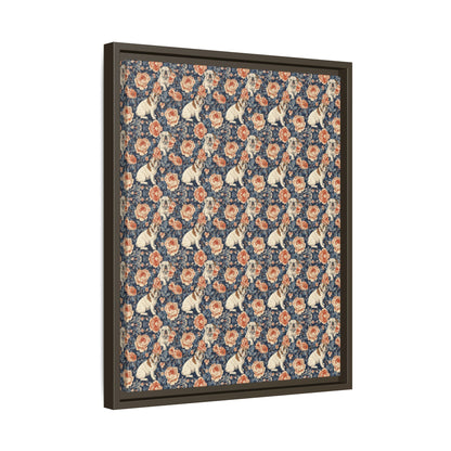 Blooming Bulldog Beauty Matte Canvas, Framed