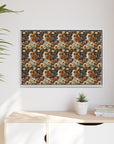 Beagle Blossoms Matte Canvas, Framed