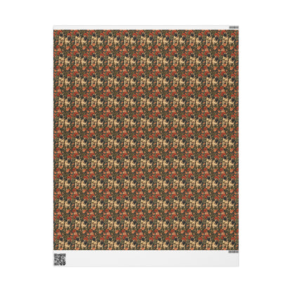 Blooming Pug Paradise Wrapping Paper