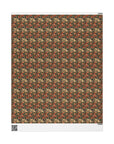 Blooming Pug Paradise Wrapping Paper