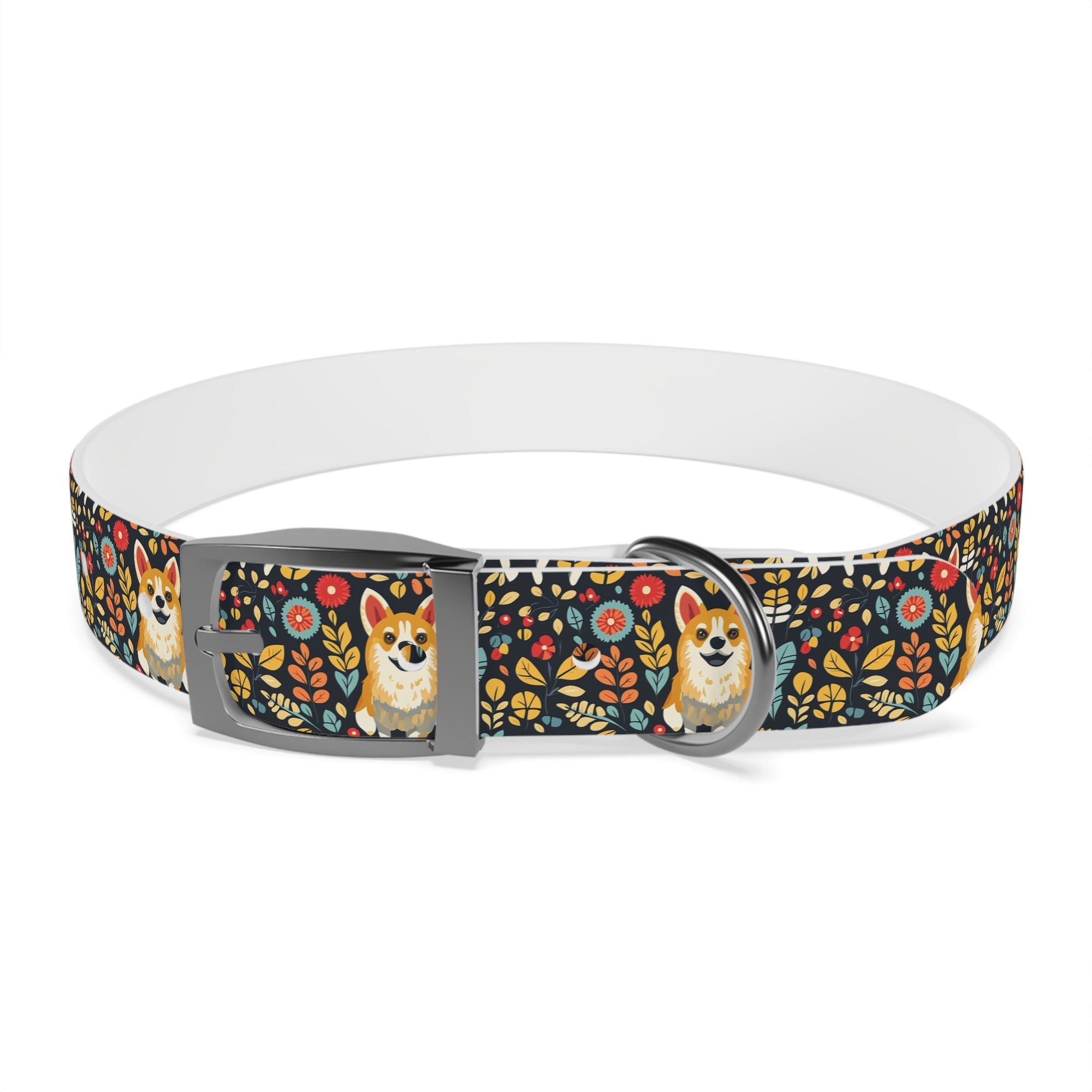 Corgi Rainbow Vine Dream Dog Collar