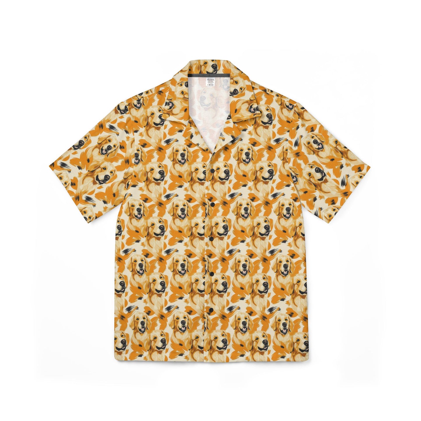 Golden Glitz 'n Glamour Woofwear Men's Hawaiian Camp Shirt