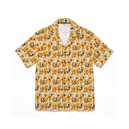 Golden Glitz 'n Glamour Woofwear Men's Hawaiian Camp Shirt