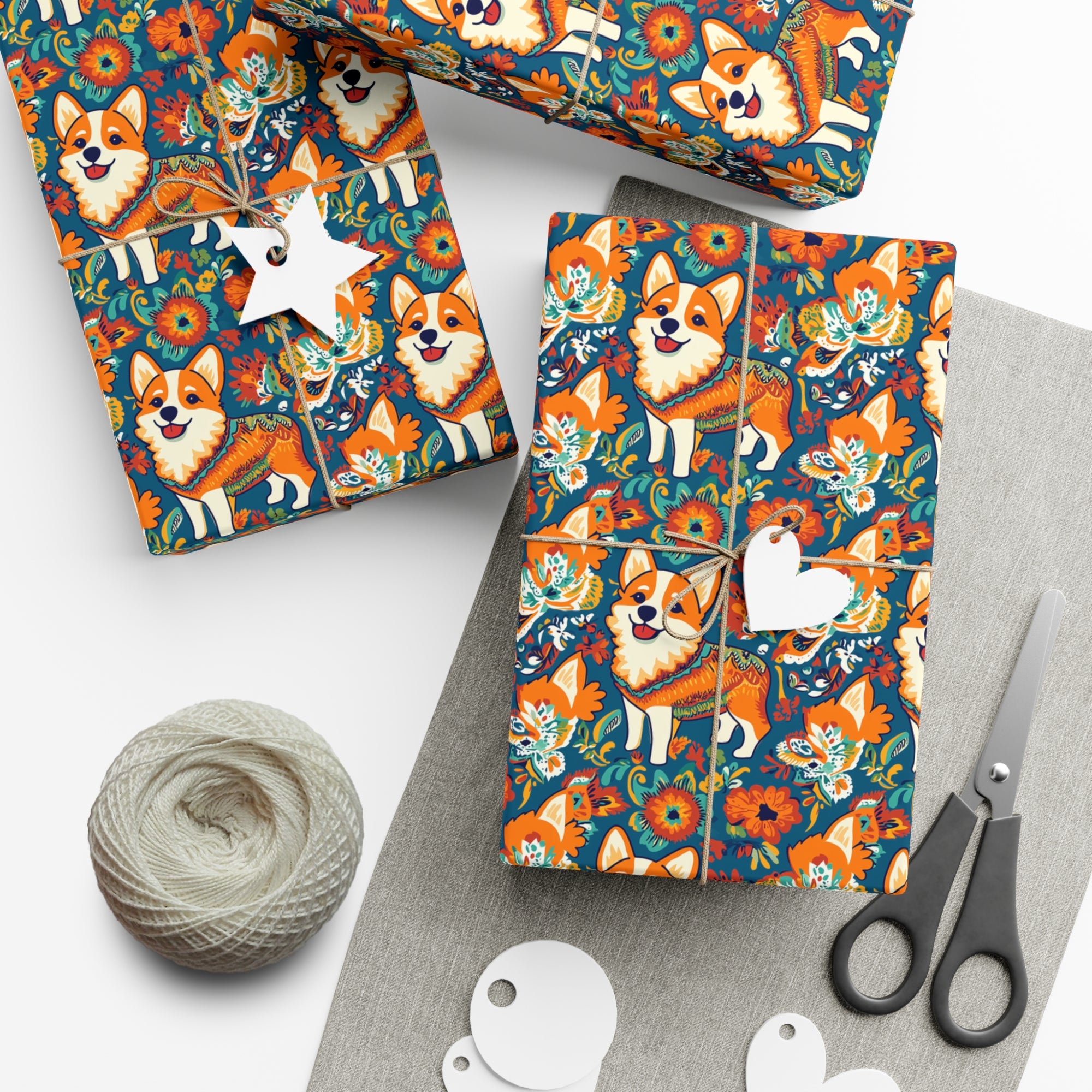 Corgi Carnival Couture Gift Wrap Papers