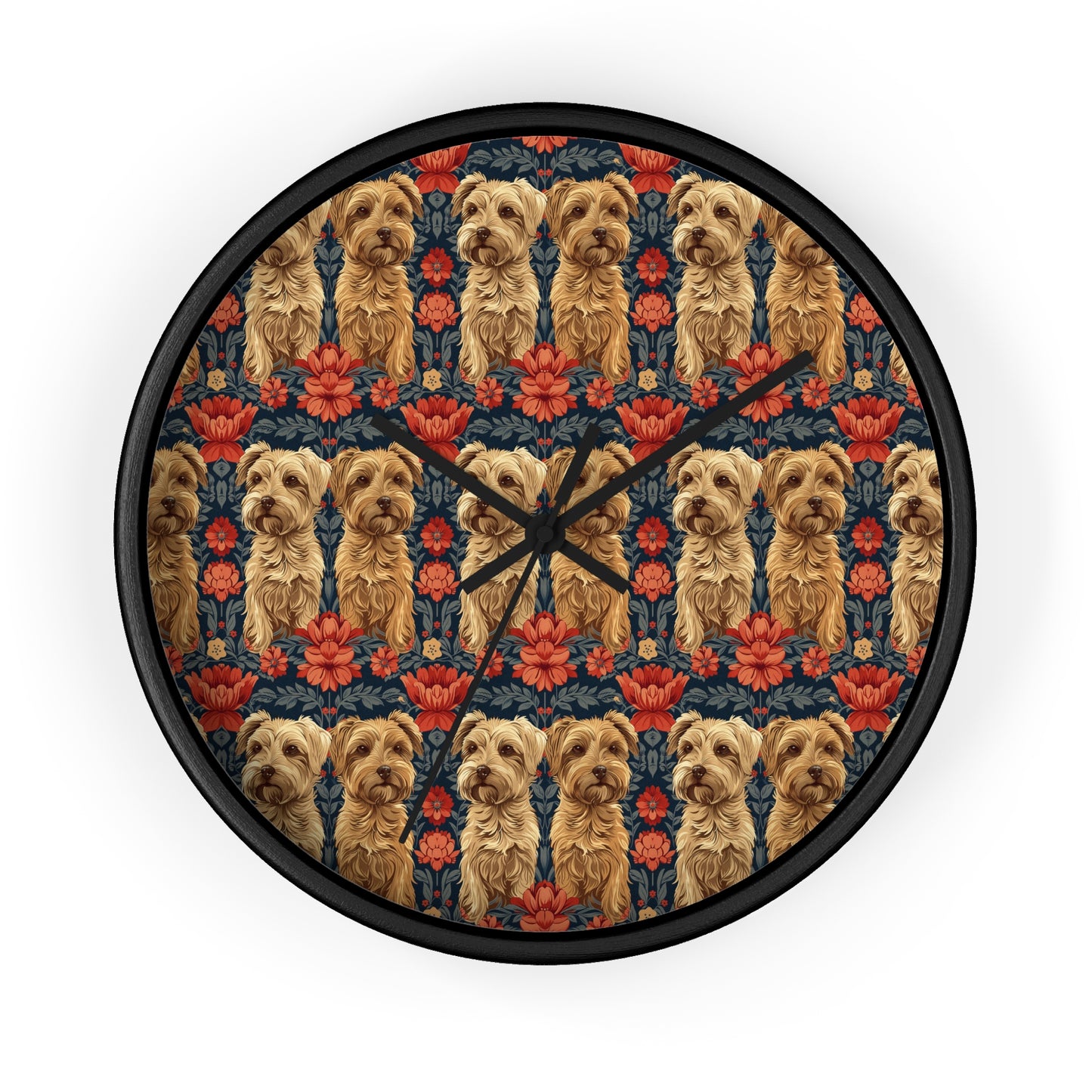 Yorkie Charm Twins Wall Clock