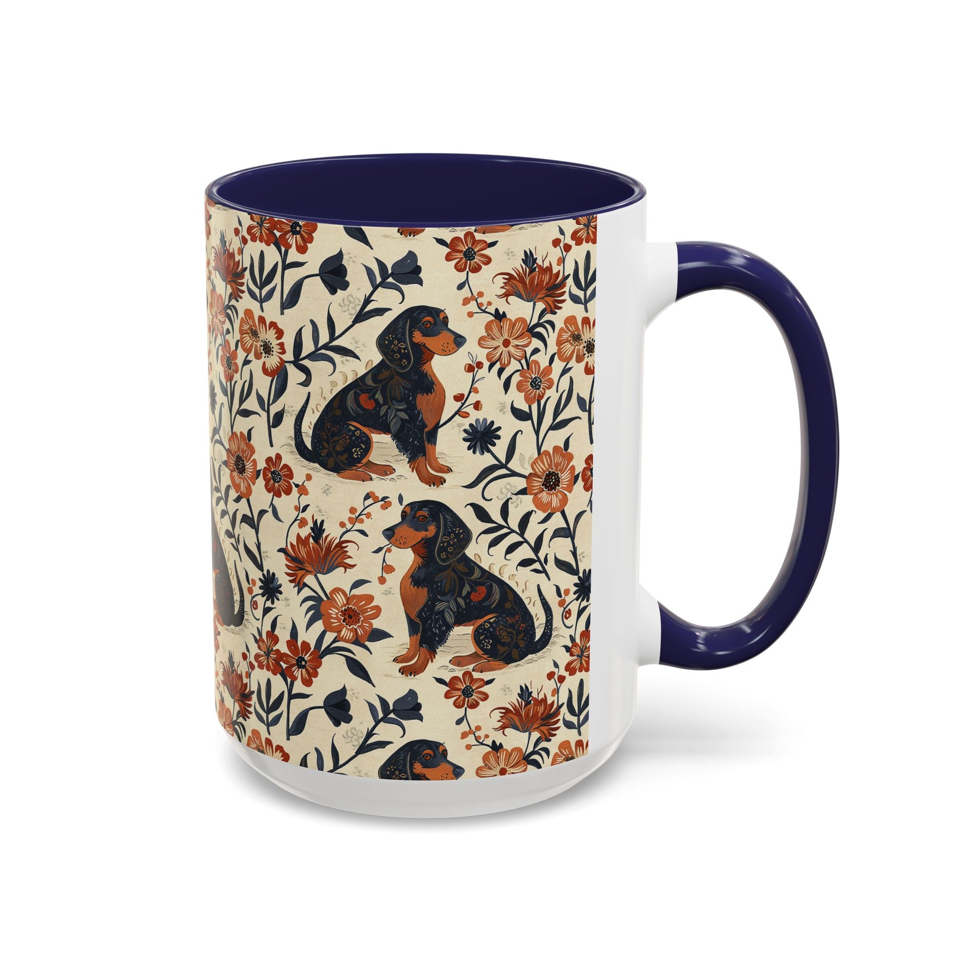 Blossoming Dachshunds Delight Accent Coffee Mug