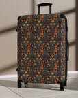 Dapper Dachshund Embroidery Elegance Suitcase