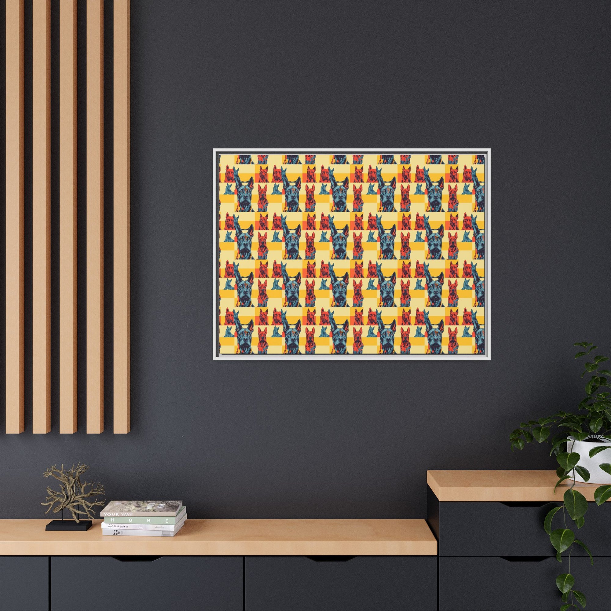 Dane-tastic Marvelous Mutt Mode Matte Canvas, Framed