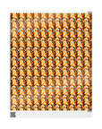 Golden Woof Abstract Glamour Wrapping Paper