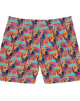 Rustic Charm Labrador Chic Men's Mid-Length Swim Shorts