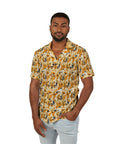 Golden Glitz 'n Glamour Woofwear Men's Hawaiian Camp Shirt