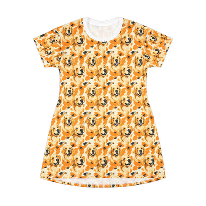 Golden Glitz 'n Glamour Woofwear T-Shirt Dress