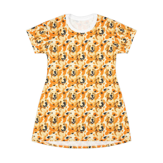 Golden Glitz 'n Glamour Woofwear T-Shirt Dress