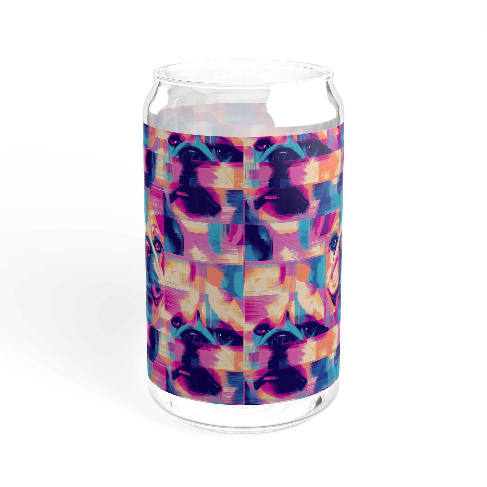 Dazzling Bulldog Chic Sipper Glass