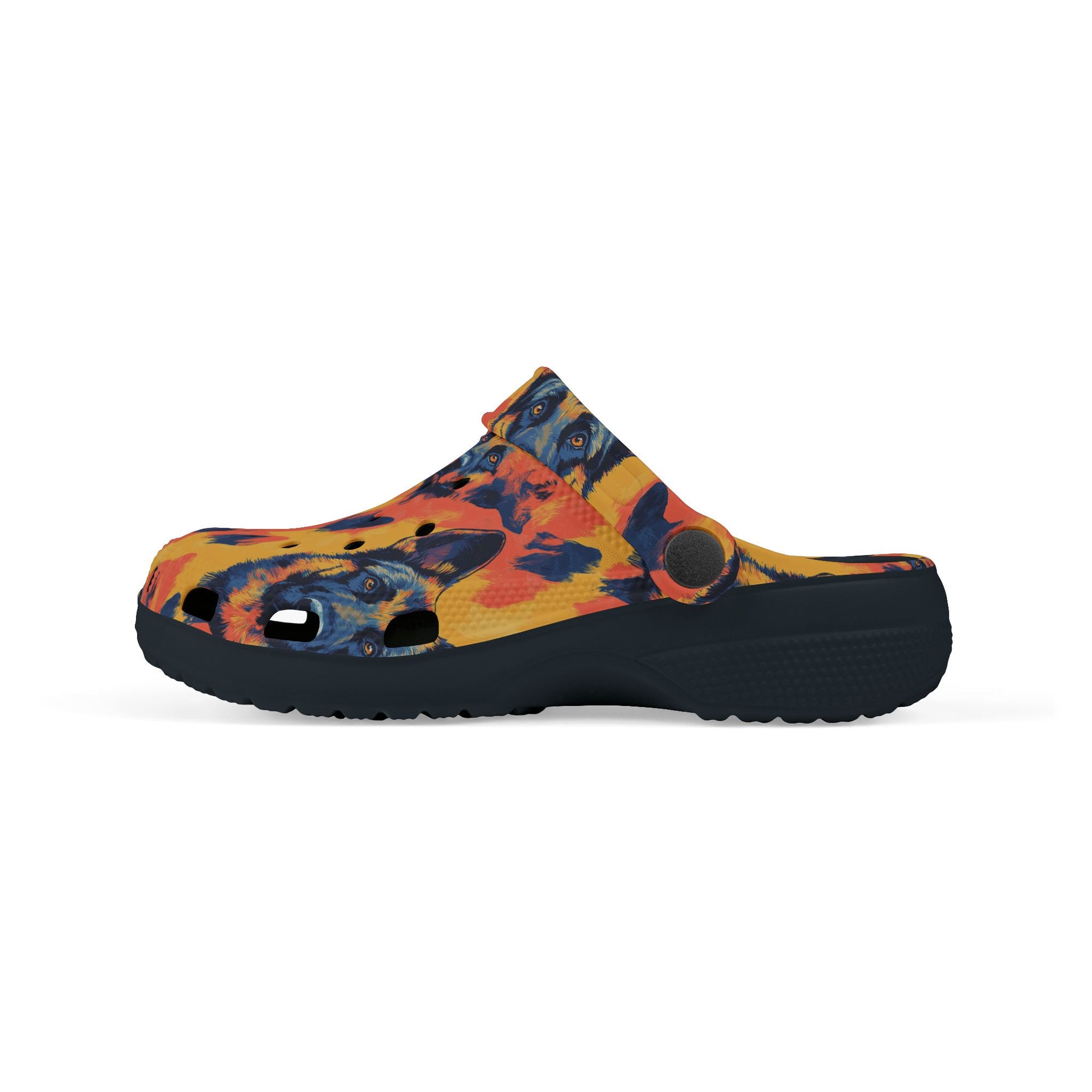 Impressionistic German Shepherds Kid&#39;s Foam Clogs